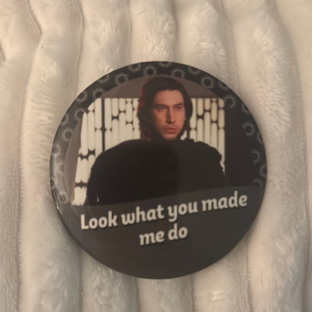 Black and White Star Wars Button with Taylor Swift Quote